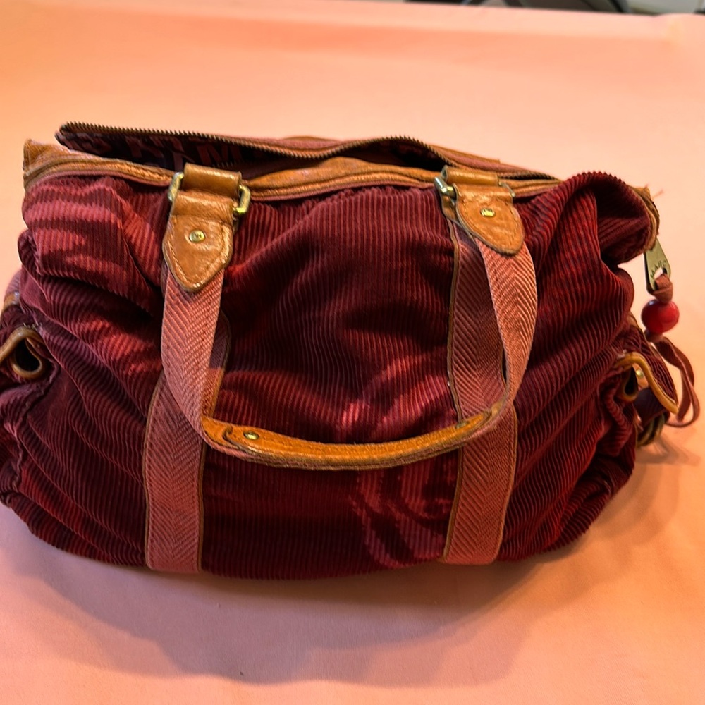 Marc Jacobs Fabric Bag with leather trimmings.